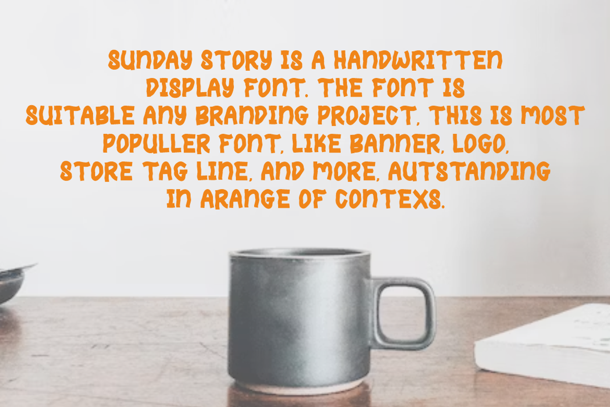 Sunday Story Font, a Handwritten Font by QR Design Studio (Photo 2 of 6)