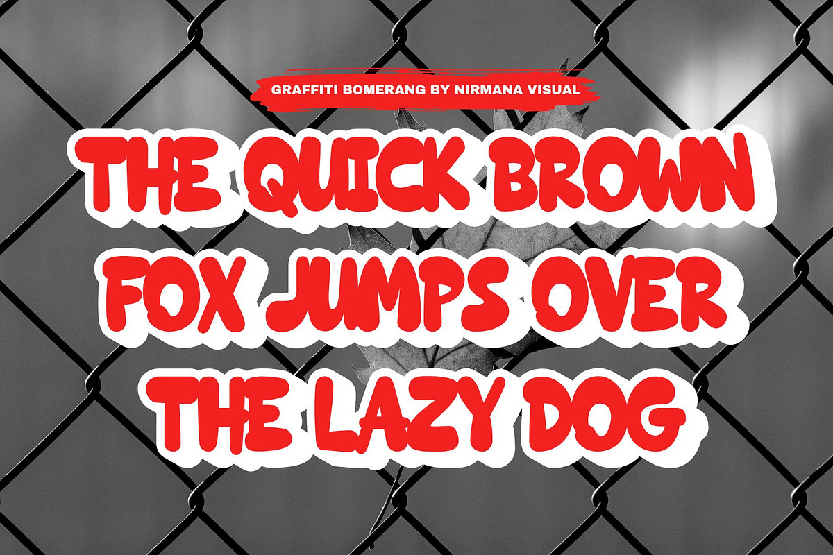 Graffiti Bomerang - Graffiti Font, a Font by Nirmana Visual (Photo 3 of 7)