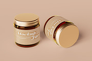Metallic Cap Transparent Jar Mockups, a Cups & Container Mockup by Pikachudesign (Thumbnail 2 of 5)