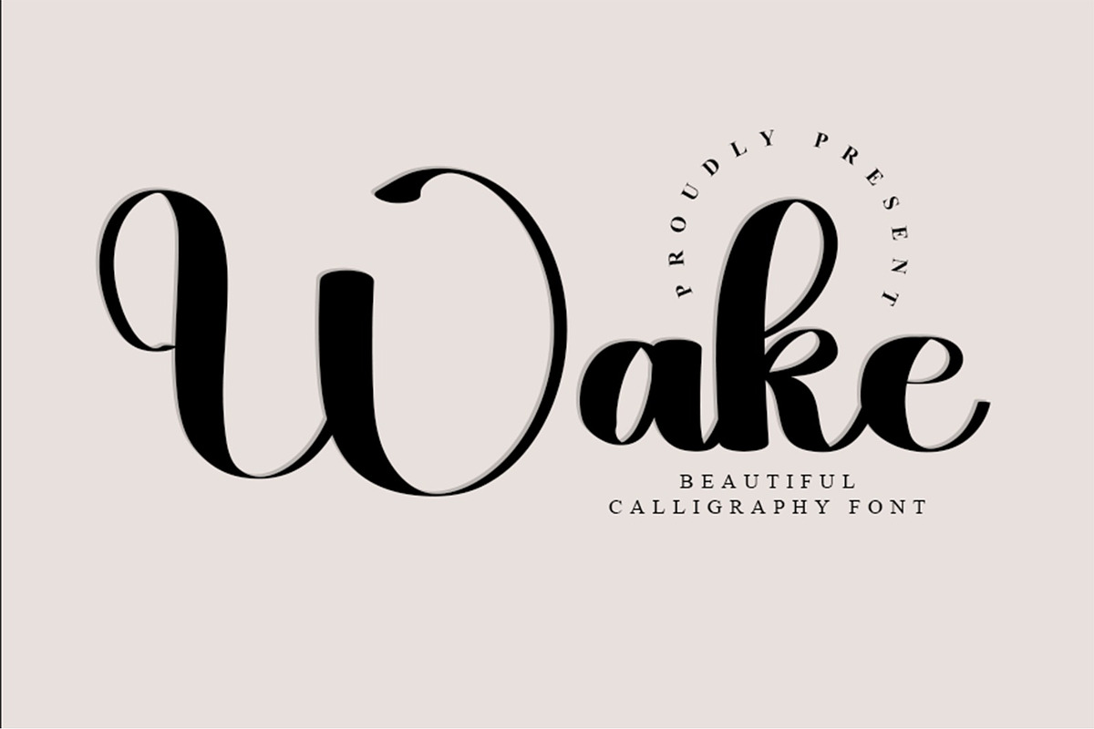 Wake - Handwriting Font, a Handwritten Font by InermediaSTUDIO (Photo 1 of 7)