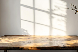 Empty wooden table presentation, a Background Graphic by VetalStock