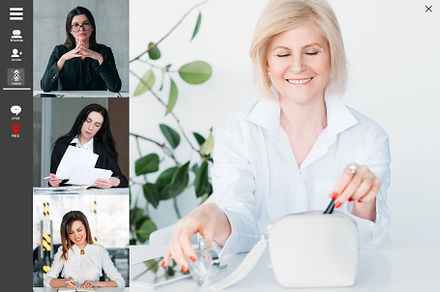 video call group virtual meeting business women, a Business Photo by Photo Drive Studio