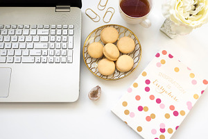 Clean flat lay styled desk photo containing flat lay, modern, and clean