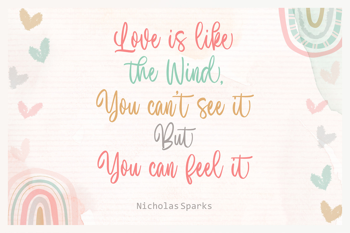 Hello Brigantia - Handwritten Font, a Script Font by Damarletter (Photo 2 of 8)