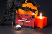 Halloween Card Mock-up, an Advertising Mockup by zippypixelstudio (Thumbnail 2 of 13)