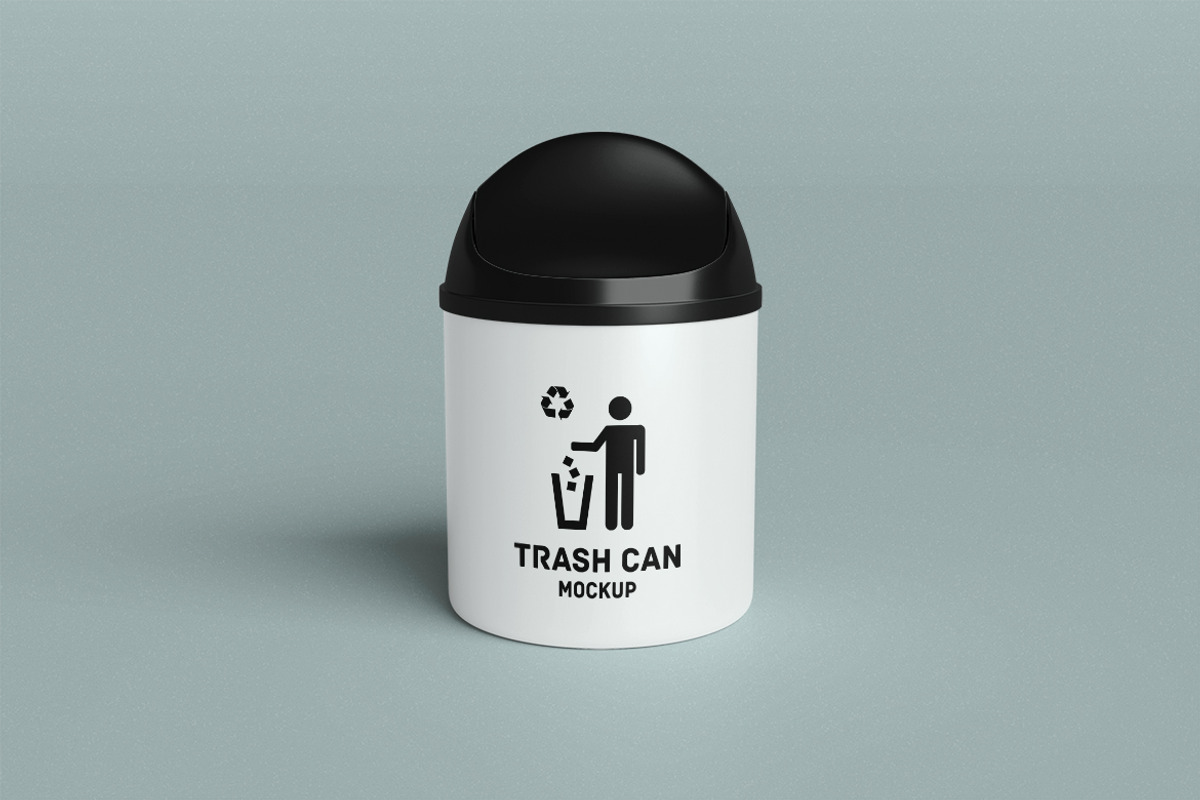 Trash Can Mockup, an Advertising Mockup by Twins_studio926 (Photo 2 of 5)