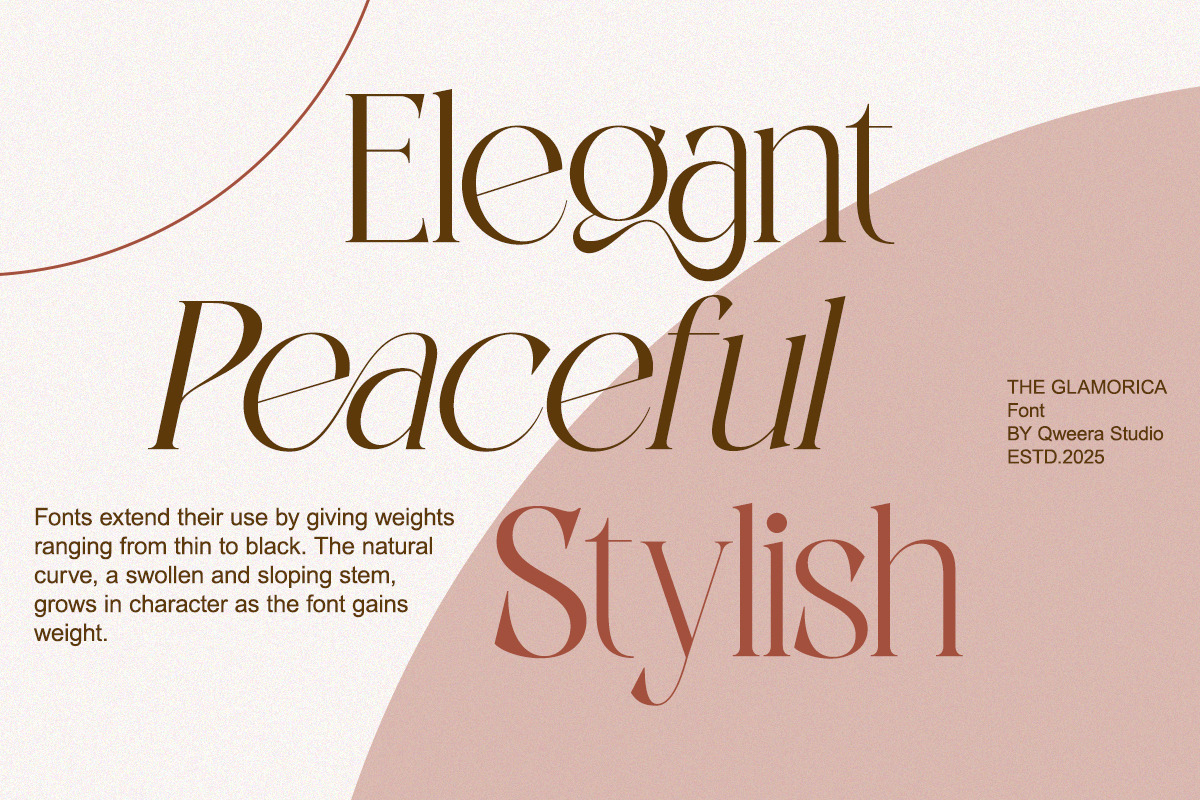 The Glamorica - Modern Elegant, a Serif Font by Qweera Studio (Photo 2 of 12)