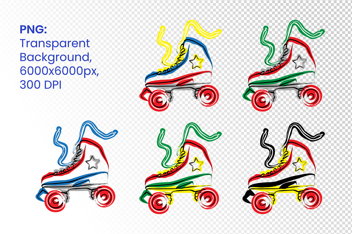 Retro Pop Art Roller Skate, a Sport Illustration by doghead (Photo 3 of 3)