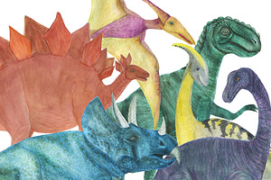Dinosaurs - watercolor collection