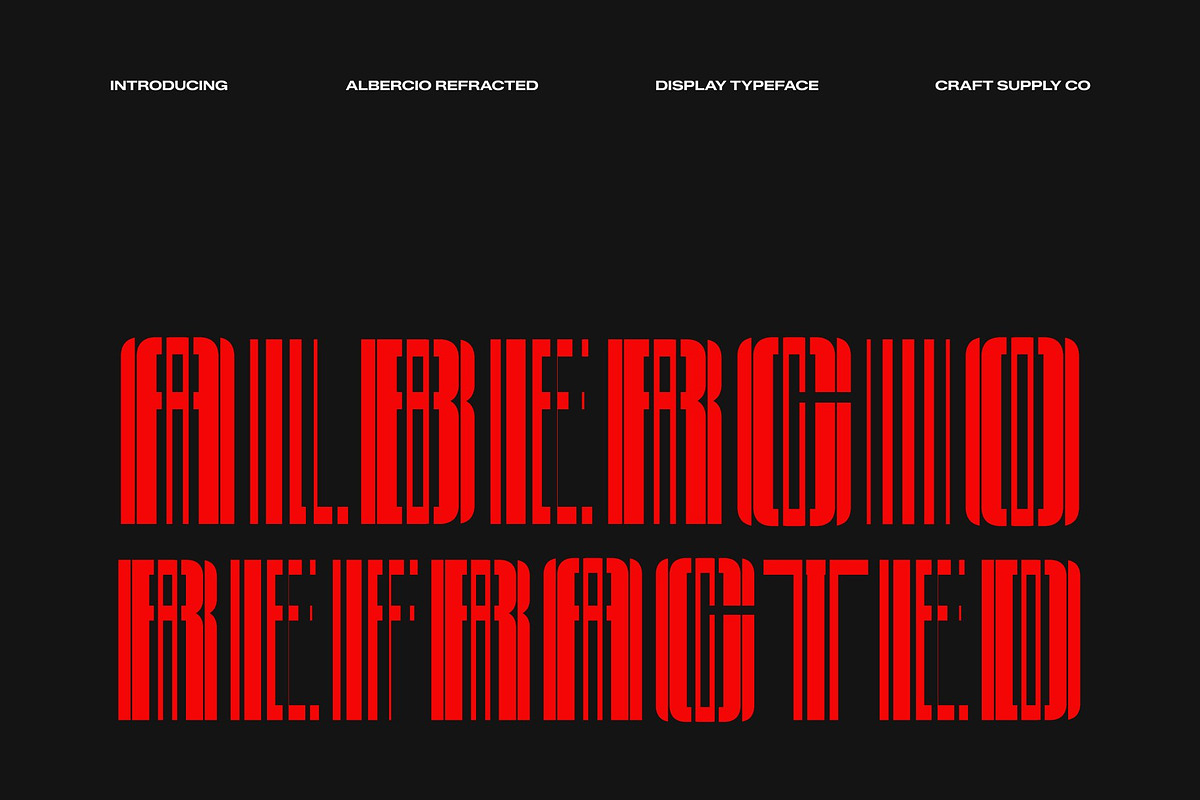 Albercio Refracted, a Sans Serif Font by Craft Supply Co. (Photo 1 of 8)