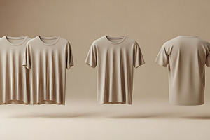 Beige Unisex T-Shirt Mockup, a Beauty & Fashion Photo by amjadjack