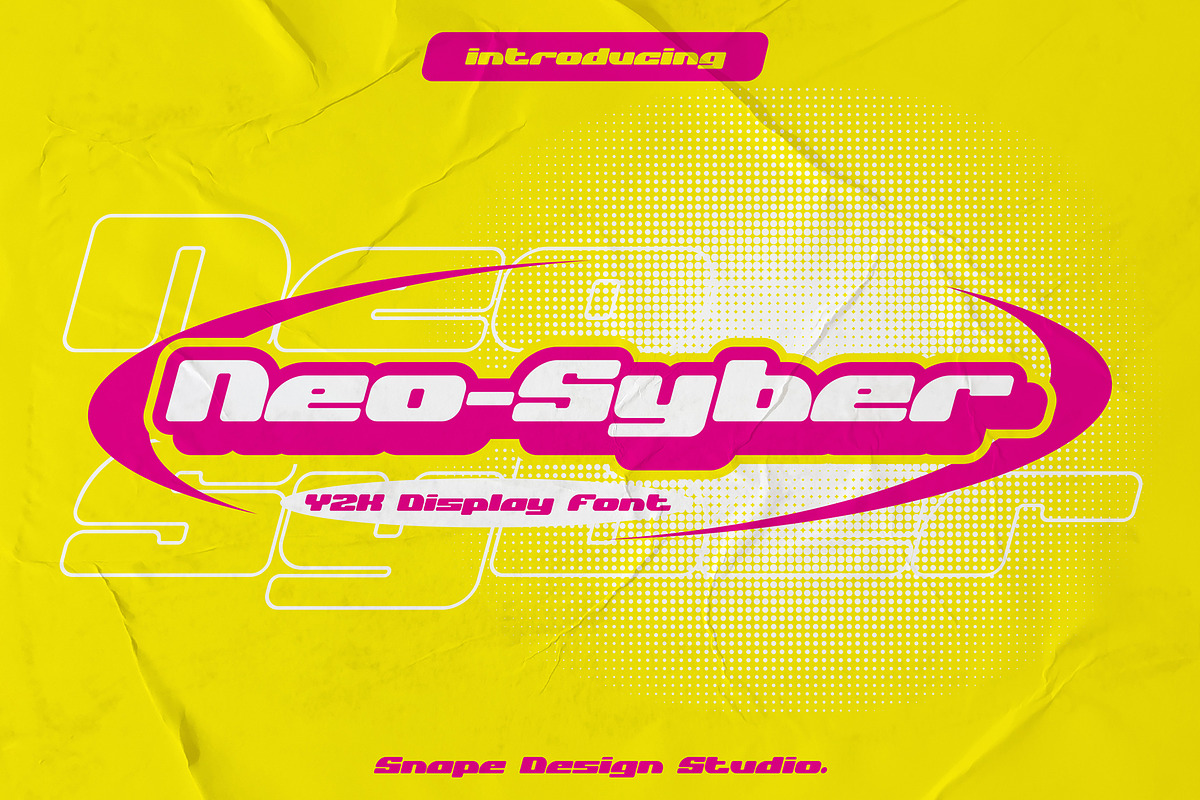 Neo-Syber - Y2K Font, a Font by Snape Design Studio (Photo 1 of 5)