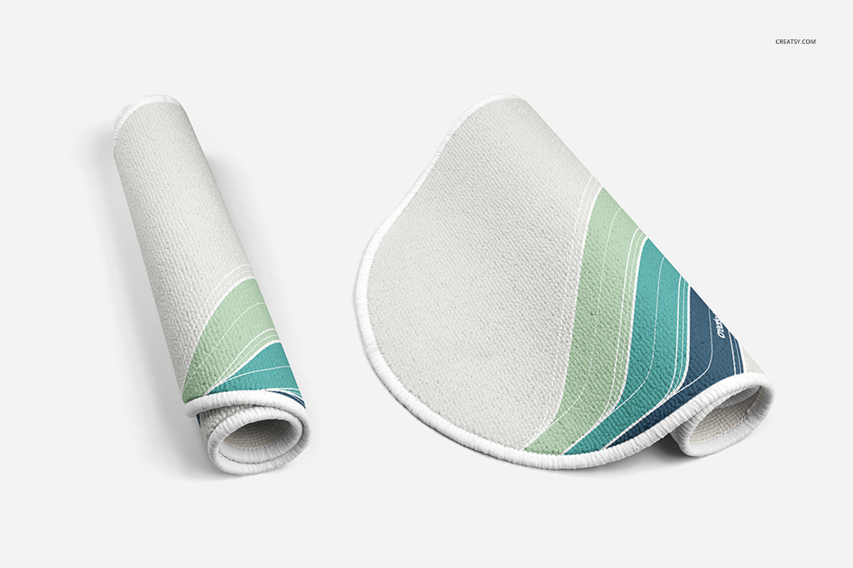 Round Corners Rug Mockup Set, a Product Mockup by creatsy4 (Photo 6 of 11)
