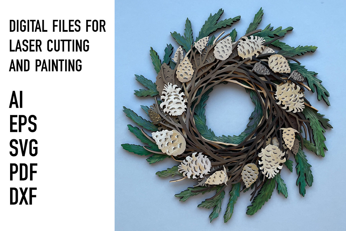 Pinecone wreath, an Object Graphic by HelloWood (Photo 1 of 3)