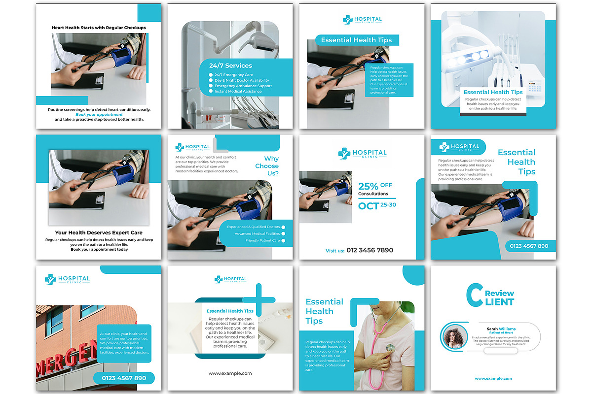 Clinic | 25 Posts | Instagram Posts, a Social Media Template by Mohammad Sarfaraz (Photo 4 of 5)