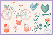 Valentine Love Digital Clip Art, an Illustration by Lavender Mint Graphics (Thumbnail 2 of 5)