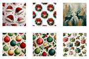 Watercolor Christmas Digital Paper, an Illustration by CreationArt (Thumbnail 2 of 4)