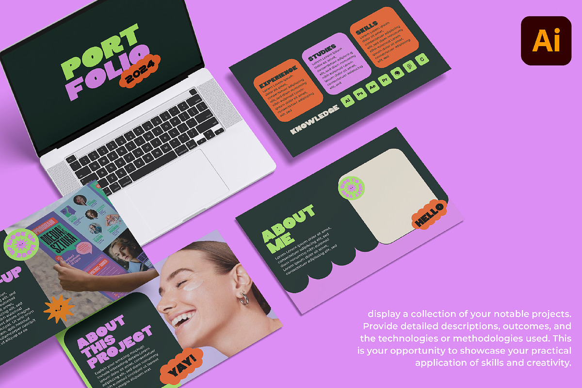 Bold Portfolio Template 1 - 2024, a Presentation Template by othersbyalex (Photo 3 of 10)