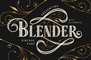 Blender Font, a Script Font by Runsell Studio (Thumbnail 1 of 3)