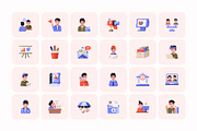 180 Animated Flat Business Icons, an Emoji Icon by Creative Stall (Thumbnail 3 of 4)