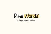 Pine Words Simple Handwritten, a Handwritten Font by Heinzel Std (Thumbnail 1 of 10)