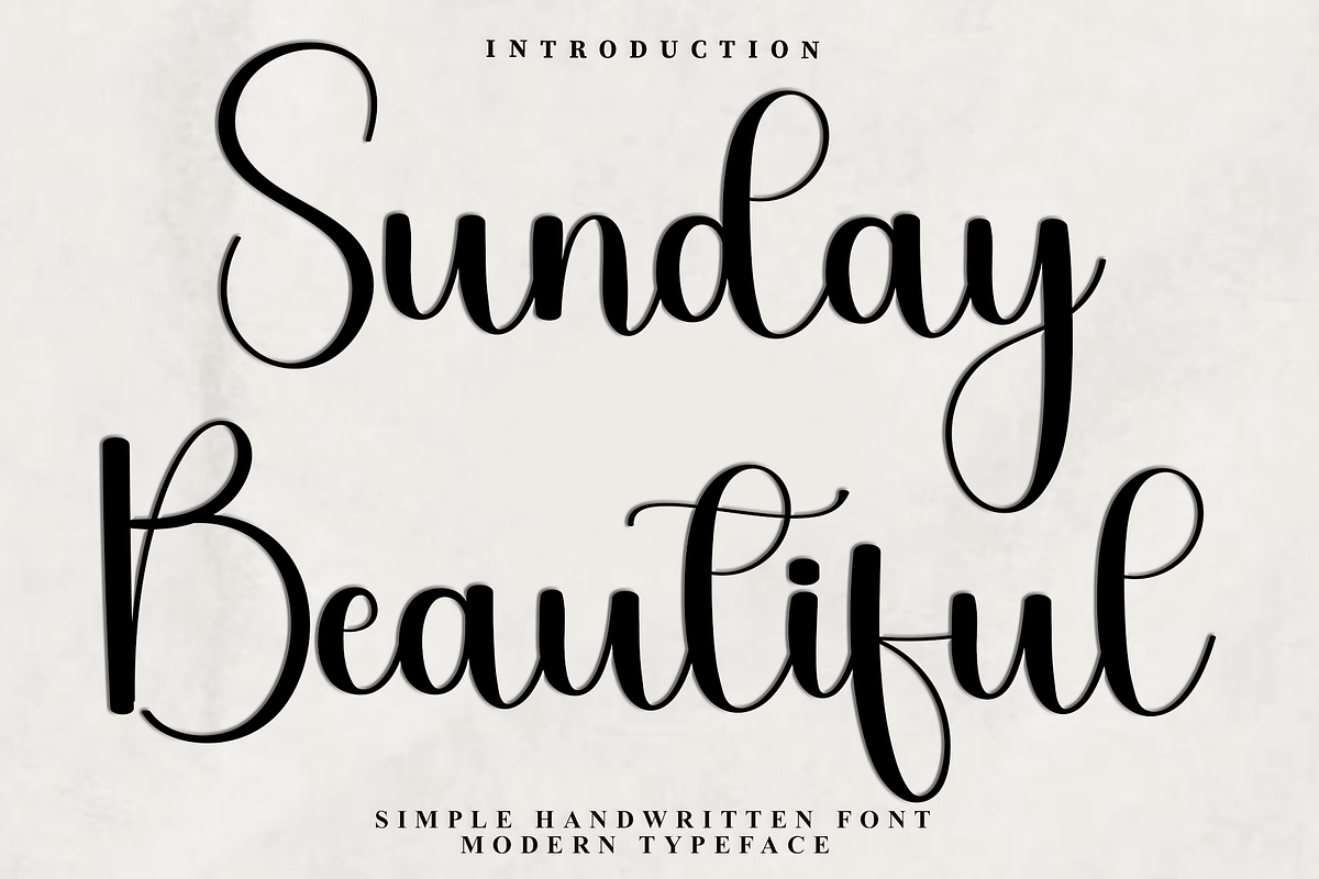 Sunday Beautiful, a Handwritten Font by InermediaSTUDIO (Photo 1 of 8)