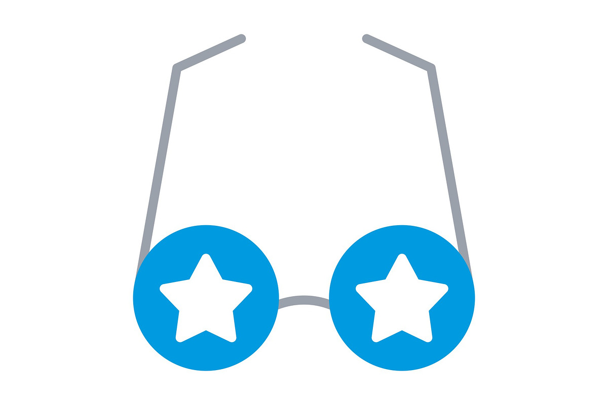 Star Glasses Flat Icon, a Duotone Icon by Pexelpy (Photo 1 of 2)