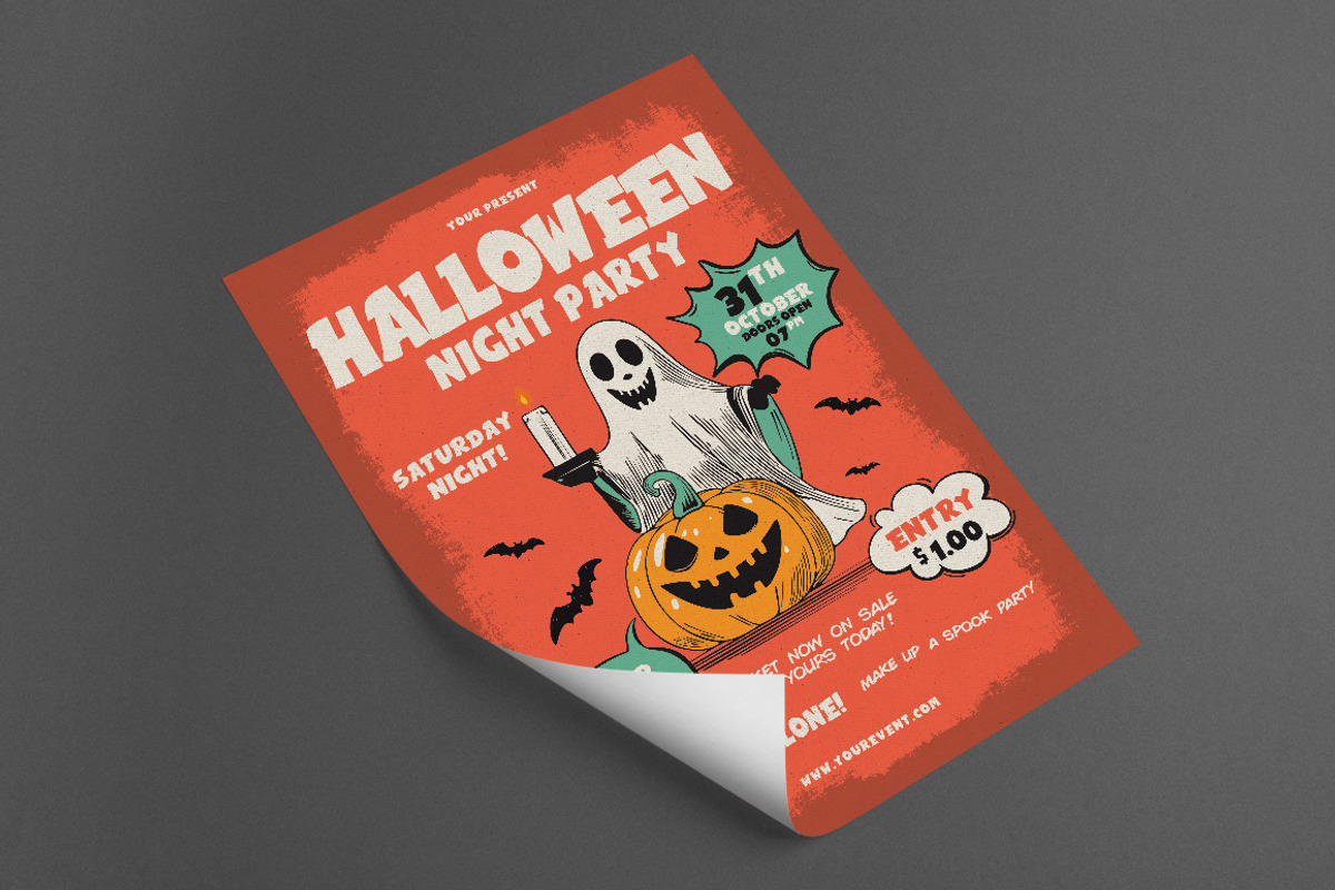 Halloween Party Flyer, a Flyer Template by monogrph (Photo 2 of 4)