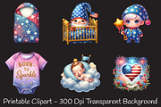 4th of July Baby Nursery Sublimation, a Seasonal Illustration by RobertsArt (Thumbnail 3 of 7)