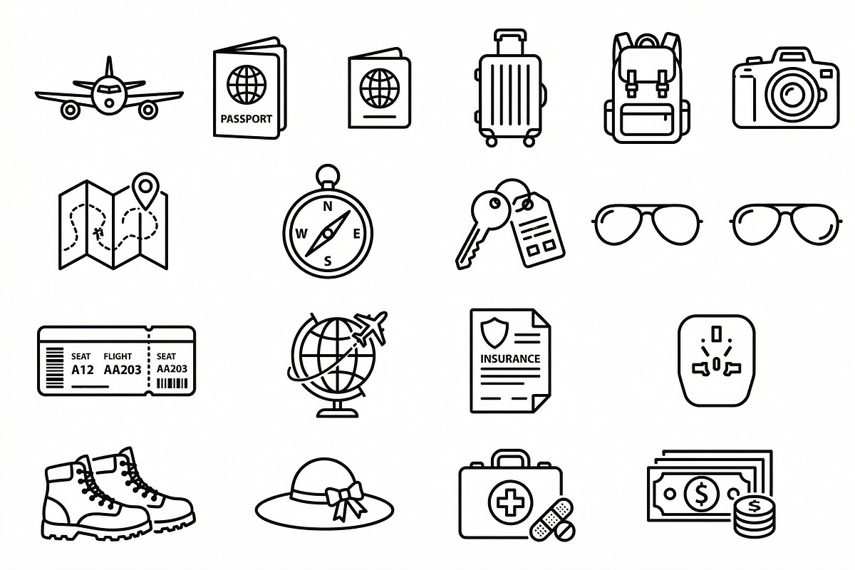 Bundle Vector Travel Outline Icons, an Outline Icon by adenpinkstore (Photo 1 of 9)