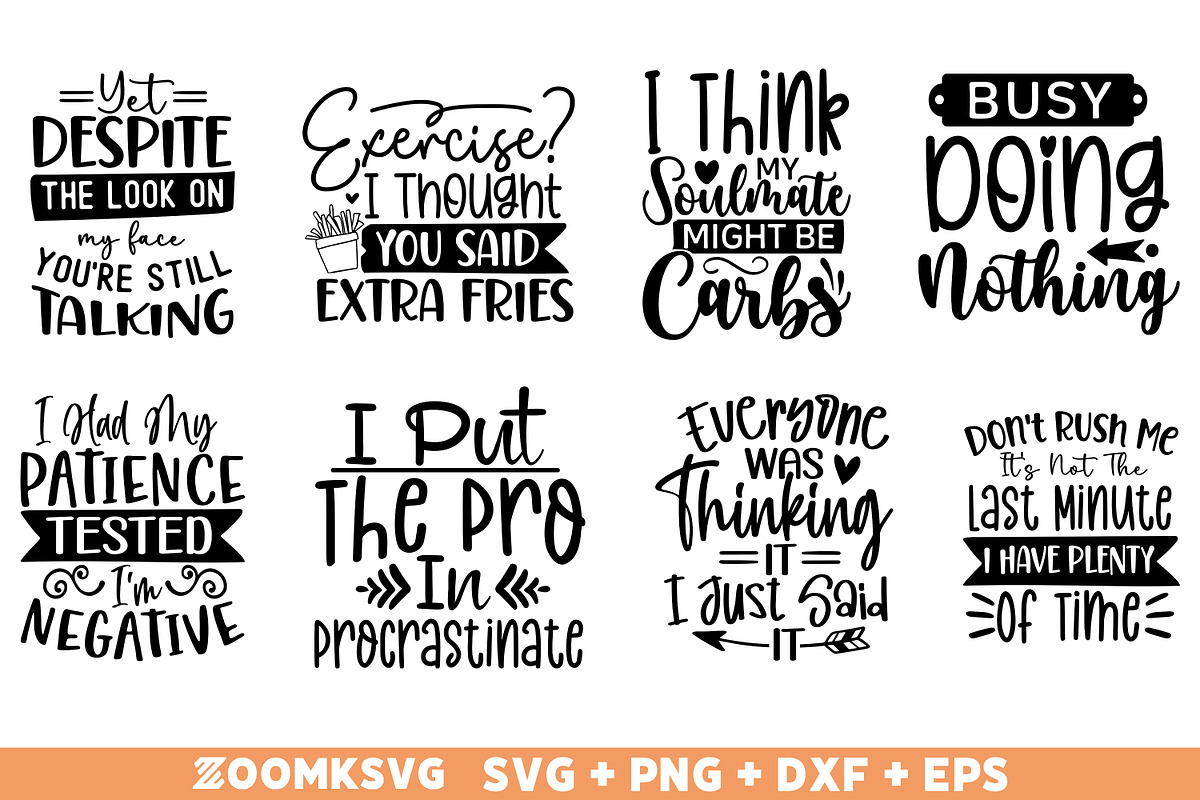 Funny SVG Bundle, Sarcastic Bundle, an Illustration by ZoomkSVG (Photo 9 of 10)