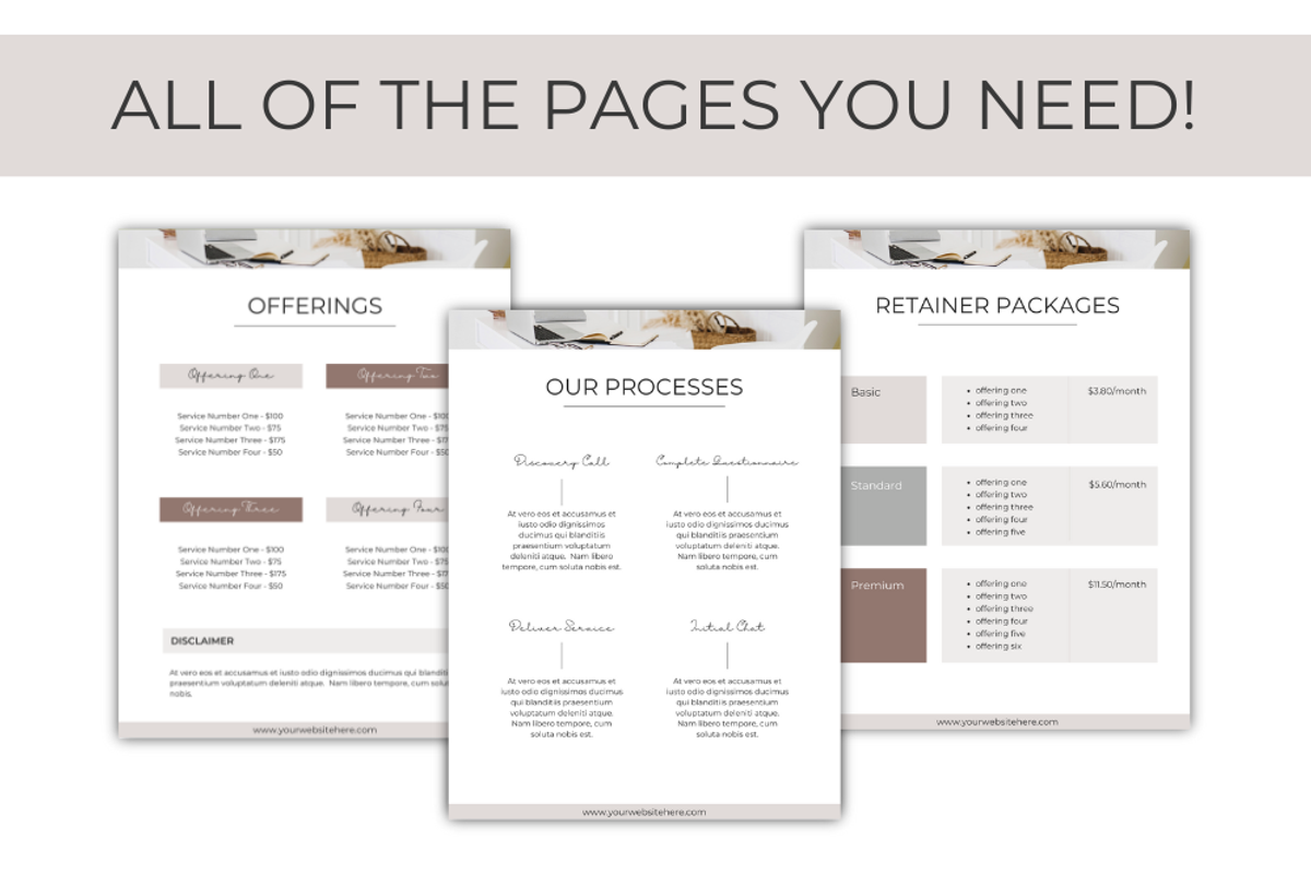 Kate Carter Pricing & Services Guide, a Templates & Theme by Lady Boss Studio (Photo 5 of 9)