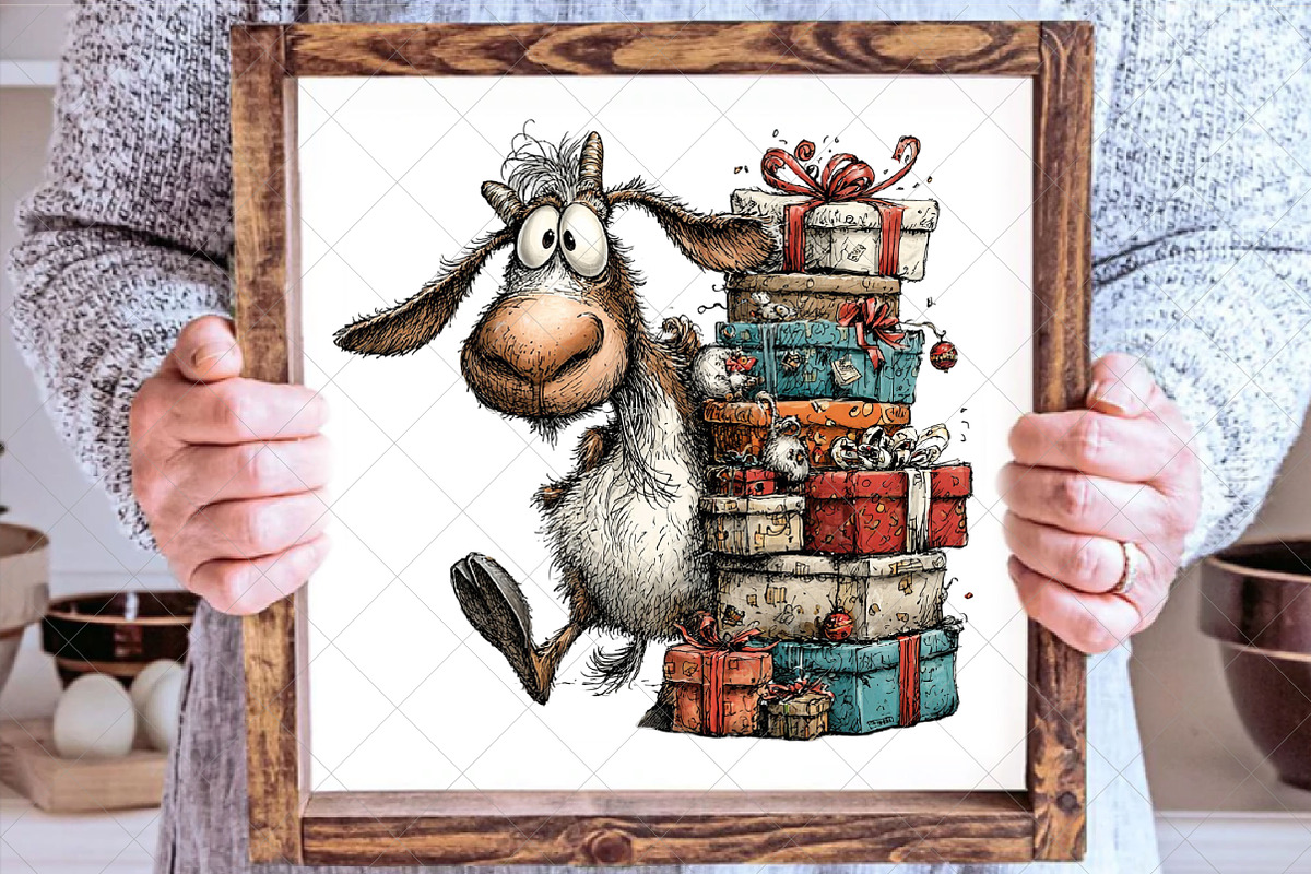 Cute Animals Christmas Clipart, an Illustration by SinaCreation (Photo 5 of 6)