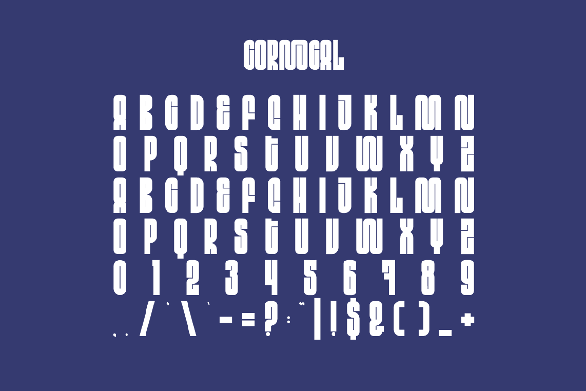 Cornocal - Condensed Tall Font, a Sans Serif Font by Iqsiart Studio (Photo 3 of 7)