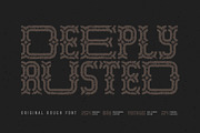 Deeply Rusted Font, a Slab Serif Font by Gleb Guralnyk (Thumbnail 1 of 6)