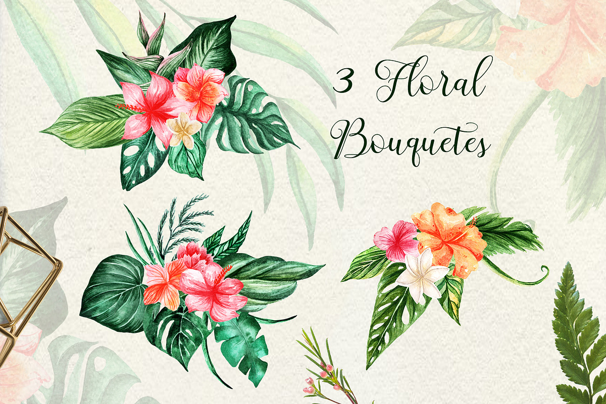 Tropical Dream-watercolor set, a Decorative Illustration by Astarte_design (Photo 7 of 11)