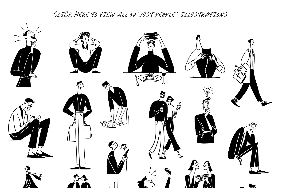 People Series BUNDLE: All 4 in 1, a Person Illustration by Veyla (Photo 6 of 33)