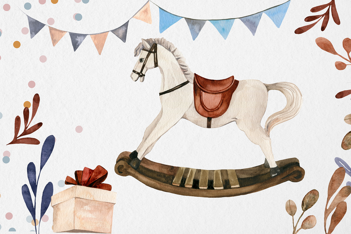 Nursery watercolor clipart, an Animal Illustration by Artcard Watercolor (Photo 5 of 25)