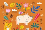 Cute baby animals collection, an Animal Illustration by MoleskoStudio (Thumbnail 28 of 33)