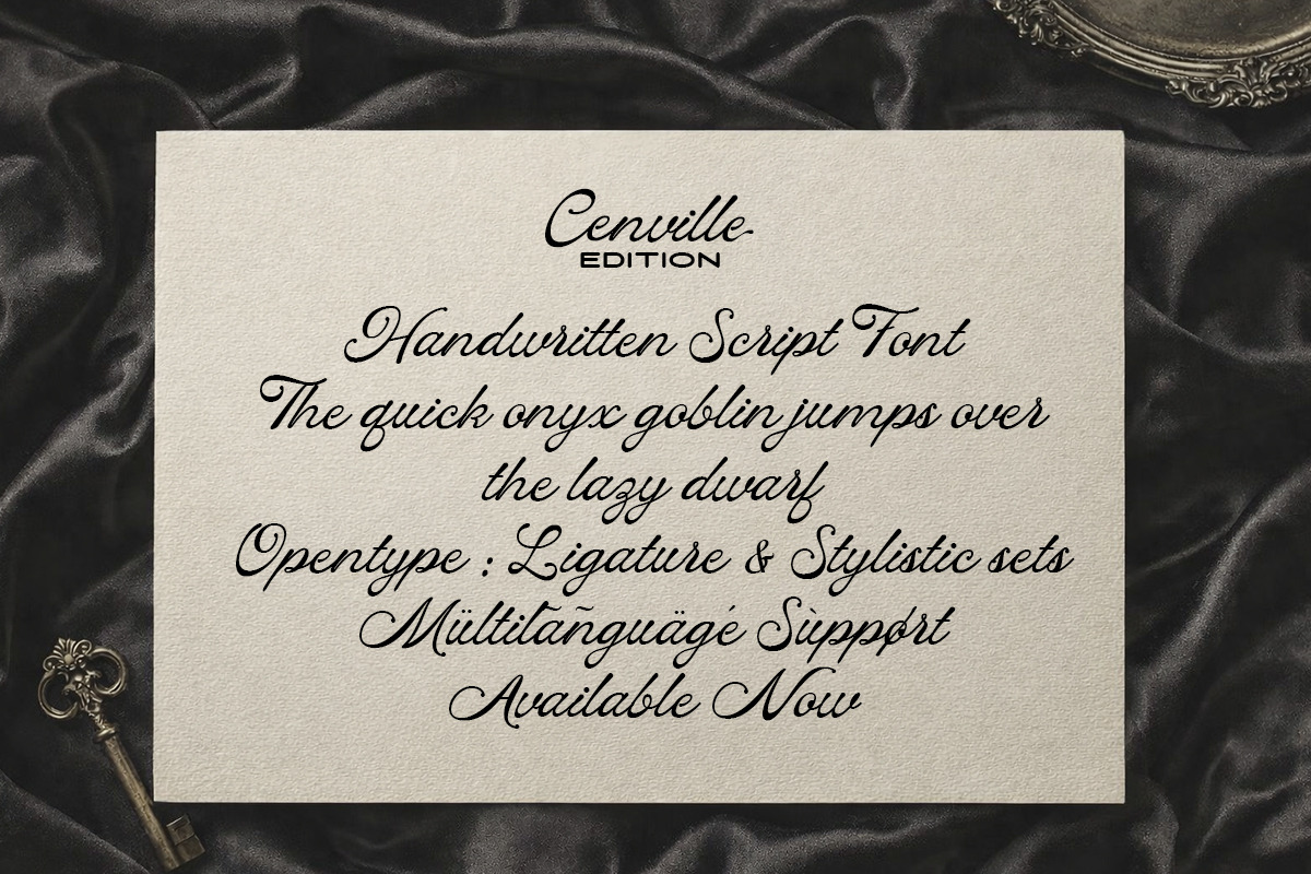 Cenville Edition, a Script Font by StudioRhd (Photo 8 of 8)