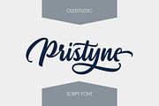 PRISTYNE Script, a Script Font by Olexstudio (Thumbnail 1 of 7)