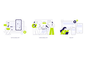 Mobile apps abstract concept vector, a Technology Illustration by Visual Generation