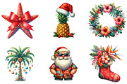 Tropical Aloha Christmas Clipart, an Illustration by DreamArtGraphic (Thumbnail 2 of 5)