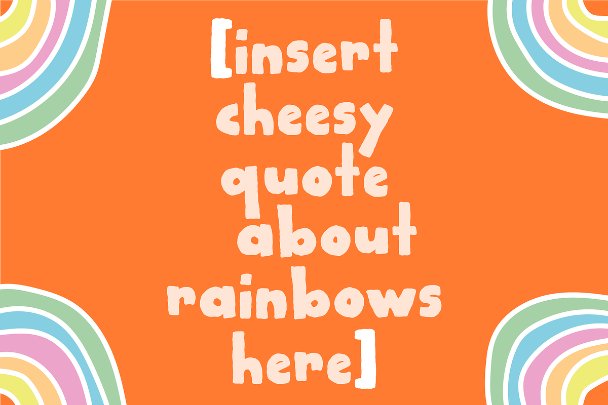 Crispy Orange font, a Sans Serif Font by pizzadudedotdk (Photo 4 of 4)