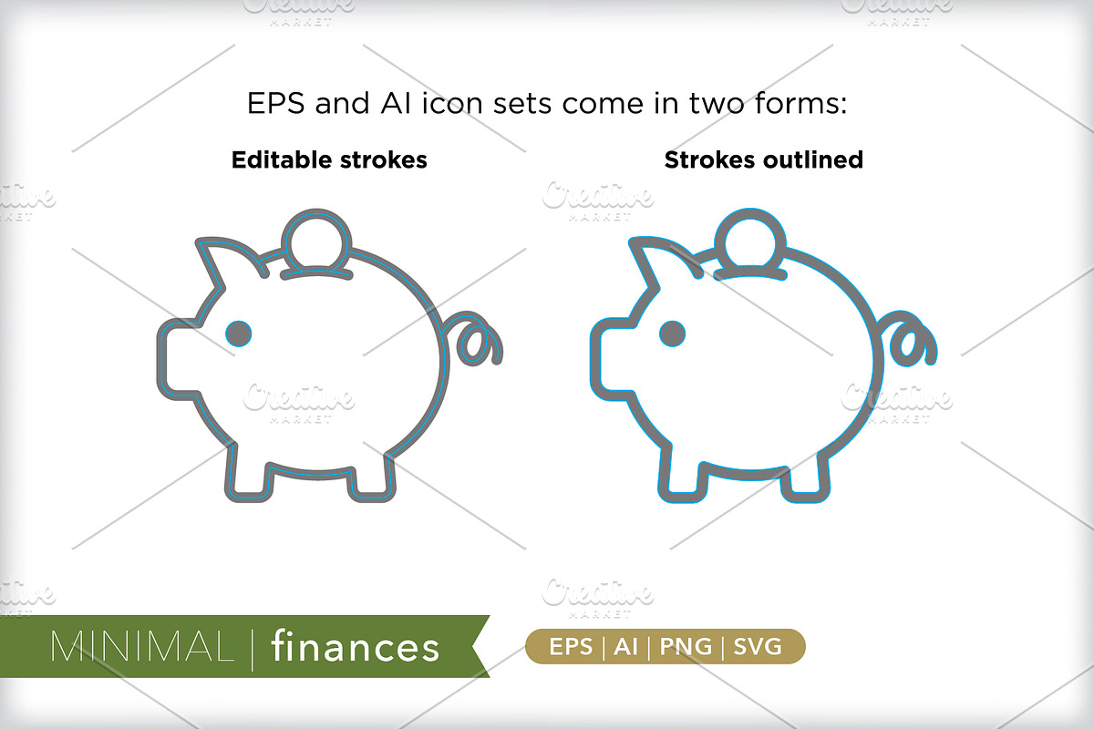 Minimal finances icons, an Outline Icon by Picture Window (Photo 3 of 5)