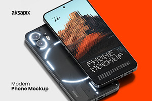 Nothing Phone – Modern Phone Mockup, an Android Mockup by Aksapix Studio