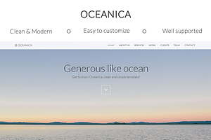 Oceanica - Responsive HTML Template