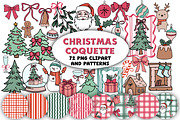 Christmas Coquette Clipart & Pattern, an Object Graphic by Brush Lab (Thumbnail 1 of 8)