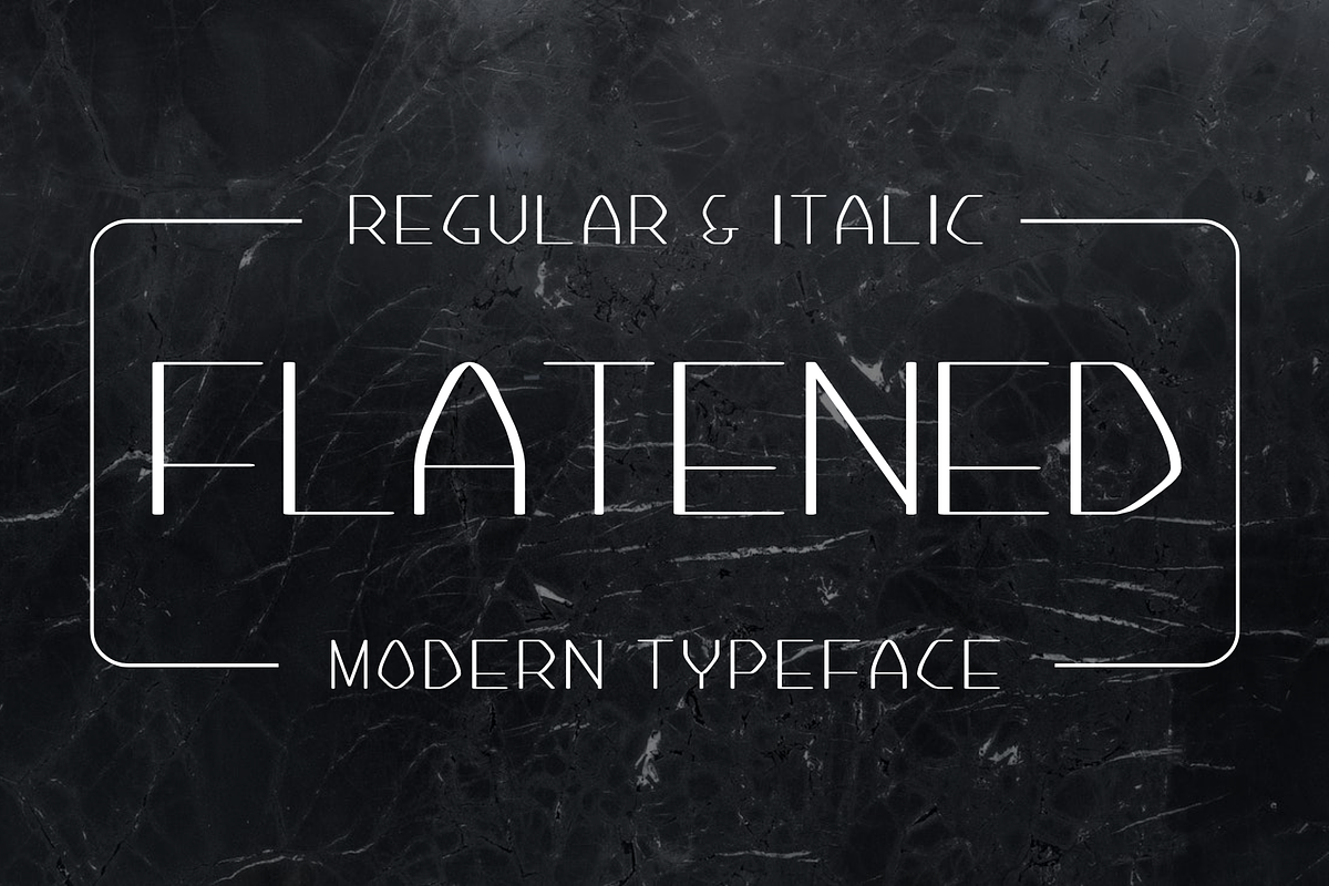 Flatened - Modern Typeface, a Sans Serif Font by Made by Cap (Photo 1 of 3)