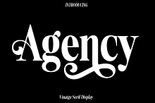 Agency Vinatge Serif Display